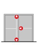 Dormakaba PHA 2000 Naturel Çift kanat - 3 Noktadan Kilitleme 2270 mm / Dış Kol Dahil