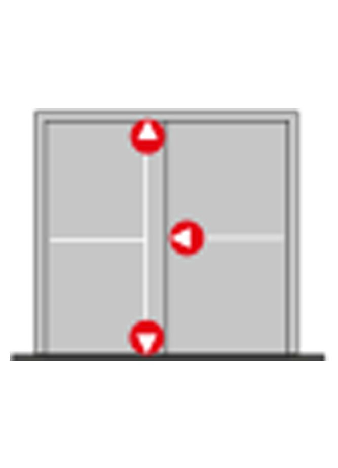 Dormakaba PHA 2000 Naturel Çift kanat - 3 Noktadan Kilitleme 3400 mm / dış kol dahil